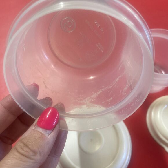 Rubbermaid Servin Saver Containers 10 Oz #6 And 1/2 Cup #0 Vintage Lot Of 2 - Picture 4 of 10